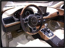 Drewno, Audi A7, Wnętrze
